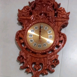 Đồng hồ treo tường vỏ gỗ gõ Cao 60cm x 35cm x 3cm