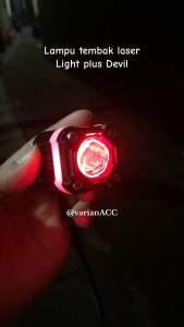 Lampu Tembak LED d2 d3 Laser kotak plus devil  waterproof jauh dekat Putih Kuning