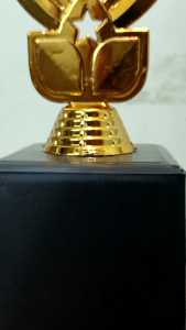 Piala Figur Bunga Matahari Satu Piala Tropy Penghargaan Costum Nama Kejuaraan