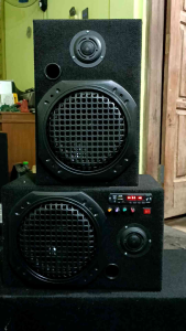 speaker aktif bluetooth mobil acdc 8" pisah STEREO USB Radio FM AUX MMC