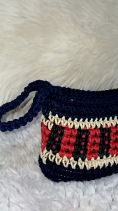 Dompet Koin Sling Bag Mini Rajut Dompet Pendek Wanita
