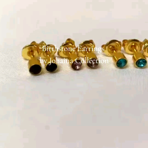 24K Gold-filled Non-fade Hypoallergenic Birthstone Stud Earrings for Baby Kids and Women NEW STOCK!! 2PCS/1PAIR Gold Birthstone Earring fashion accessories Earrings for baby Earrings for kids Girls Earrings for Women Stud Round Earrings