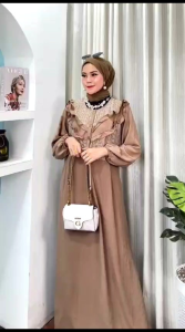 LENARA DRESS GAMIS CRINGKLE AIRFLOW PREMIUM TERBARU TERMURAH JOKAM FASHION MUSLIM GAMIS WANITA DEWASA REMAJA