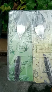 Sultan Souvenir: Set Sendok Garpu Variasi Stenlies & Alas Cantik Murah