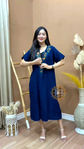 Batikjavaprink- Daster Wanita Rayon Grede A Terbaru Busui Resleting Depan Baju Tidur Daster Kekinian