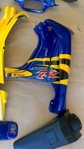 Cover Body Fullset Halus Kasar Suzuki Satria R Lumba 2Tak Warna Biru Kuning