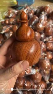 Lọ Đựng Tăm Gỗ Hương Đá Cao Cấp Hồ Lô - Khảm Trai Mỹ Nghệ Sang Trọng