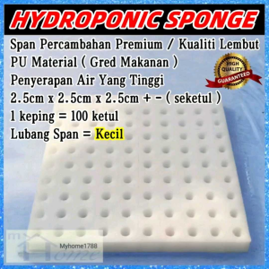 (100 cubes) Hydroponic Sponge Germination Sponge Semai Benih Hidroponik Span / 2