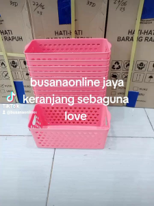 keranjang penyimpanan sebaguna isi 6 pcs murah meriah plastik