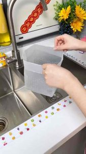 自立式垃圾过滤袋 (2包60个) Self-Standing Garbage Filter Bag每次处理湿垃圾都会堵住下水道‼️自立式垃圾袋轻松收纳湿垃圾，茶叶，剩菜，泡面渣统统可以倒进去，轻松过滤水分🤙🤙🤙