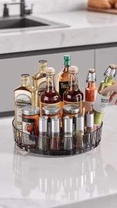 雪花旋转收纳盘 Snowflake Rotating Storage Tray厨房有了这个旋转调料盘😍，各种瓶瓶罐罐都能轻松收纳✨，方便又整洁。#旋转置物架 #收纳整理 #厨房好物 #实用好物