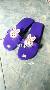 sandal teplek anak anak model kelinci ungu terbaru MK cantik 26 nyampe 40