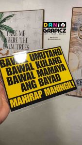 Bawal Utang No Credit Laminated Signage Label A4 / A5 Size High Quality Laminated Signage