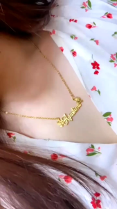 Kalung nama grafir ukir suka suka edisi gold