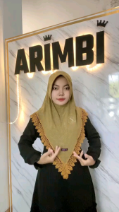 Hijab Instan Renda Mewah Jersey Jaguar/Khimar Renda Harian Pet Antem Riani