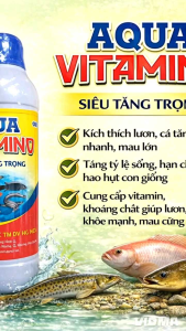 AQUA VITAMINO 1L Siêu Tăng Trọng – Cá Nhanh Lớn Chắc Thịt Giảm Hao Hụt - Chai 1 Lít
