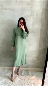 Desain Casual: Kenali Pakaian Wanita Dress Knitted Ukuran Beragam