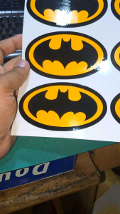 สติ๊กเกอร์แต่งรถ  logo ค้างคาว แบ็คแมน งานตัดประกอบสะท้อนแสง