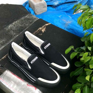 Sepatu XternalStepSure - Slip On Aphrodite Black Oreo Bordir