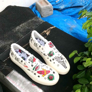 Sepatu XternalStepSure - Slip On X Colour Tatto Cyrano Offwhitee