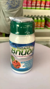ซิกนอล (ป้องกันไวรัส) 250 ซีซี  ป้องกันไวรัสมะละกอ พริก มะเขือ ช่วนให้พืชสร้างภูมิต้านทานตนเอง ช่วยป้องกันโรคพืชก่อนเชื้อโรคเข้าทำลาย  ป้องกันโรคพืชที่เกิดจากเชื้อไวรัส และเชื้อแบคทีเรีย