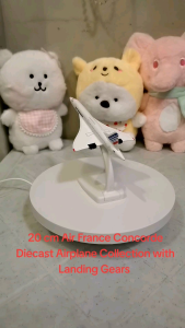 20 cm or 8 inches Air France Concorde Diecast Airplane Collection with Landing Gears and Display Stand