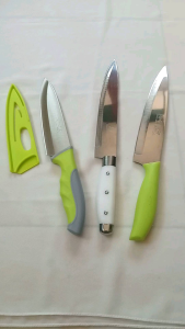 pisau dapur stainless steel tajam anti karat ukuran besar gagang plastik tersedia 3 variasi