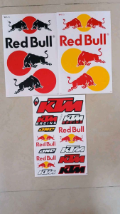 สติ๊กเกอร์แต่งรถ สติ๊กเกอร์รถซิ่ง โลโก้ Red Bull ( 1 เซท รับ 3 แผ่น ตามรูป) - 3 สติ๊กเกอร์รถซิ่ง 1 เซท รับ 3 แผ่น ตามรูป
