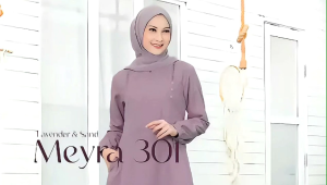 Gamis Polos Terbaru Seply Meyra 301 Model Anggun dan Cantik