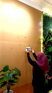 Hiasan dinding kayu aesthetic pajangan ruang tamu laser cut