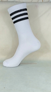 WlW Kaos Kaki Old School Pria Wanita Ukuran Panjang Bahan Tebal Motif Garis Kaos Kaki Sekolah