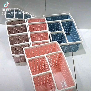 Khay tiện ích 4 ngăn nhỏ lớn đựng bút viết đa năng nhựa Việt Nhật