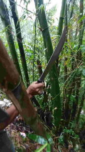 golok tanduk galonggong model ukiran macan (maung) 30cm