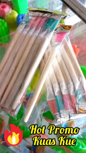 KUAS BULAT OLES / KUAS KUE ROTI / KUAS PLASTIK / KUAS SERBAGUNA GAGANG KAYU