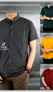 kemeja polos lengan pendek terkini dan termurah