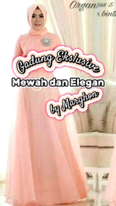 GADUNG GAMIS KERUDUNG WANITA MEWAH BY MARGHON UNTUK PESTA
