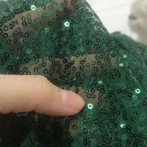 Vải kim sa lưới màu xanh lá co giãn nhẹ (khổ 1m5)may đầm váy áo dài áo kiểu thiết kế thời trang