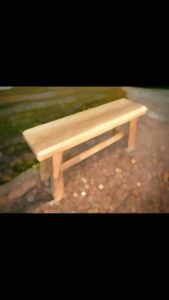 ม้านั่งไม้เต็ง ม้านั่งยาว ขนาด 25*100*45cm ไม้เกรด A แข็งแรง ทนทาน ทนแดดได้อย่างดี ไม้แผ่นเดียว