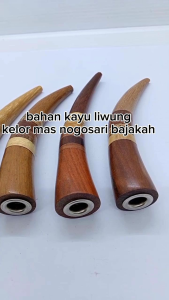Pipa Once Cangklong Variasi Kayu Liwung Kelor Emas Nogosari Bajakah 10cm