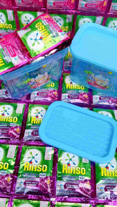 1 toples isi 24 pcs Rinso cair kemasan 18 ml hemat 12 Rinso cair +1 toples