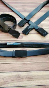 Sabuk Rel Hitam Otomatis: Aksesoris Pria Formal Fashion Daily