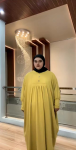 Kaftan Lidya Super Jumbo LD 220 CM Bahan Crinkle Airflow Premium