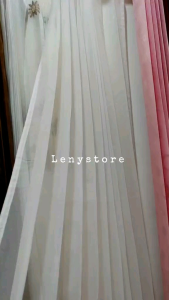 ❤LENYS❤ vitrase putih dalaman gorden SERUT kawat vitras polos tirai transparan tinggi 250 270cm