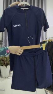 Bộ bơi nam Bikini SG áo bơi nam tay ngắn dây kéo trước kết hợp quần bơi đùi 2 lớp đi bơi đẹp