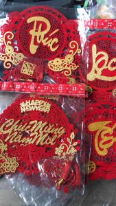 Khánh tròn treo trang trí Tết 2026 size lớn 37*85cm dải treo tường trang trí Tết