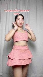 Camilla Two Piece Terno Set Skirt and Squareneck Top NOT PADDED