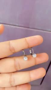 Anting Jepit Titanium Berlian Xuping Silver CXA57