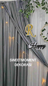Paket backdrop dekorasi lamaran aesthetic ukuran 2.2MX2.2M terlaris
