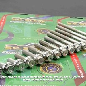 CONCAVE BOLTS 6x10mm to 6x90mm SC SIAM PER PIECE CNC BOLTS