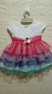 001 gaun bayi perempuan untuk usia 6-12bln